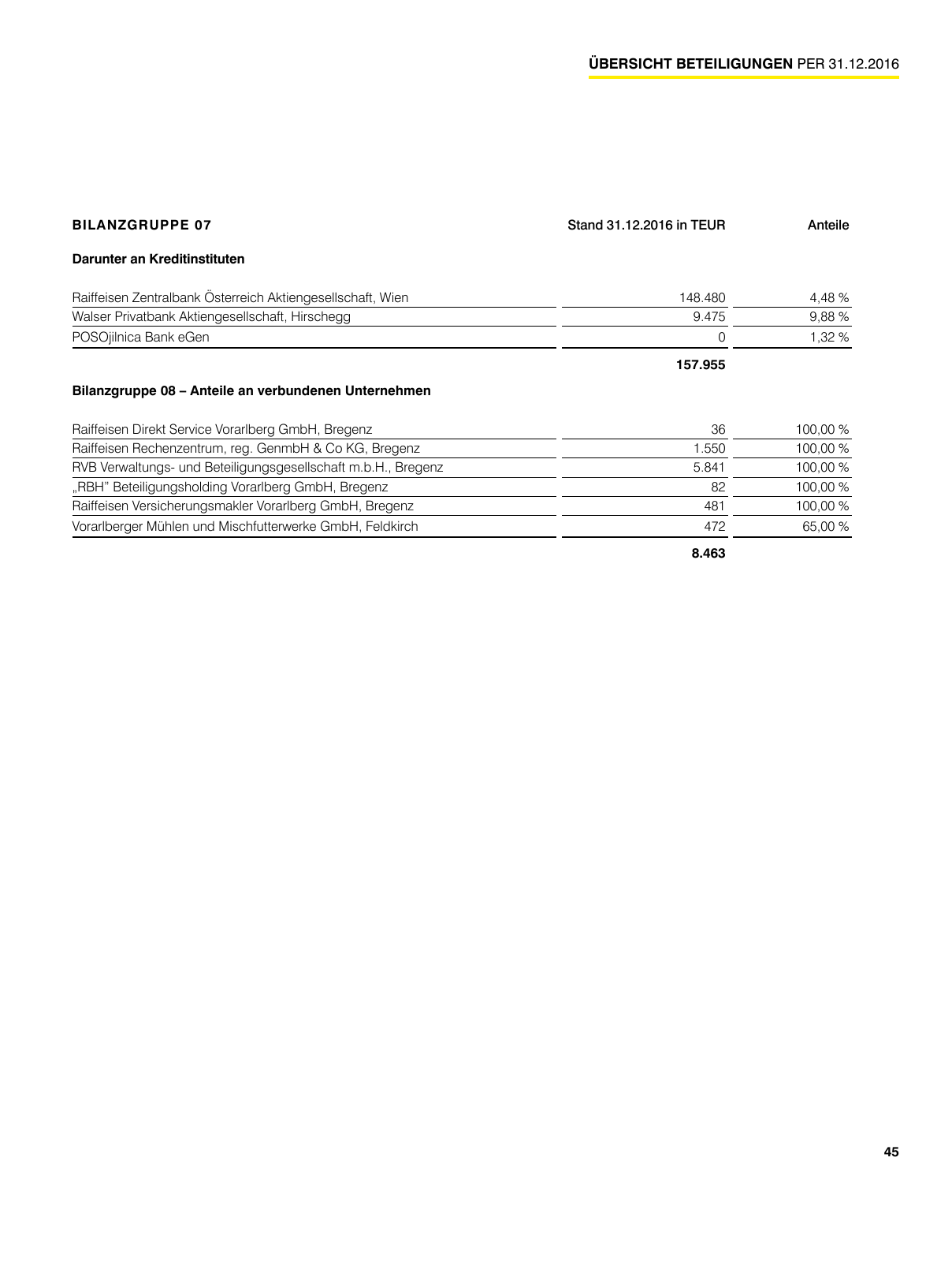 Vorschau RLBV Geschäftsbericht 2016 Seite 45