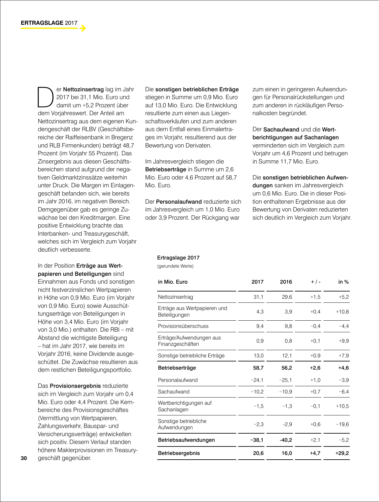 Vorschau Geschäftsbericht RLB 2017 Seite 30