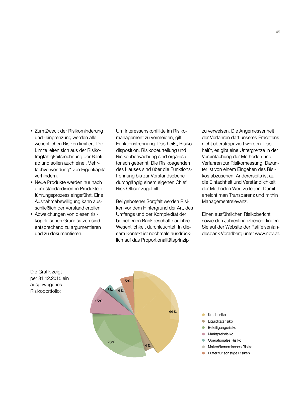 Vorschau RLBGV Geschäftsbericht 2015 Seite 45