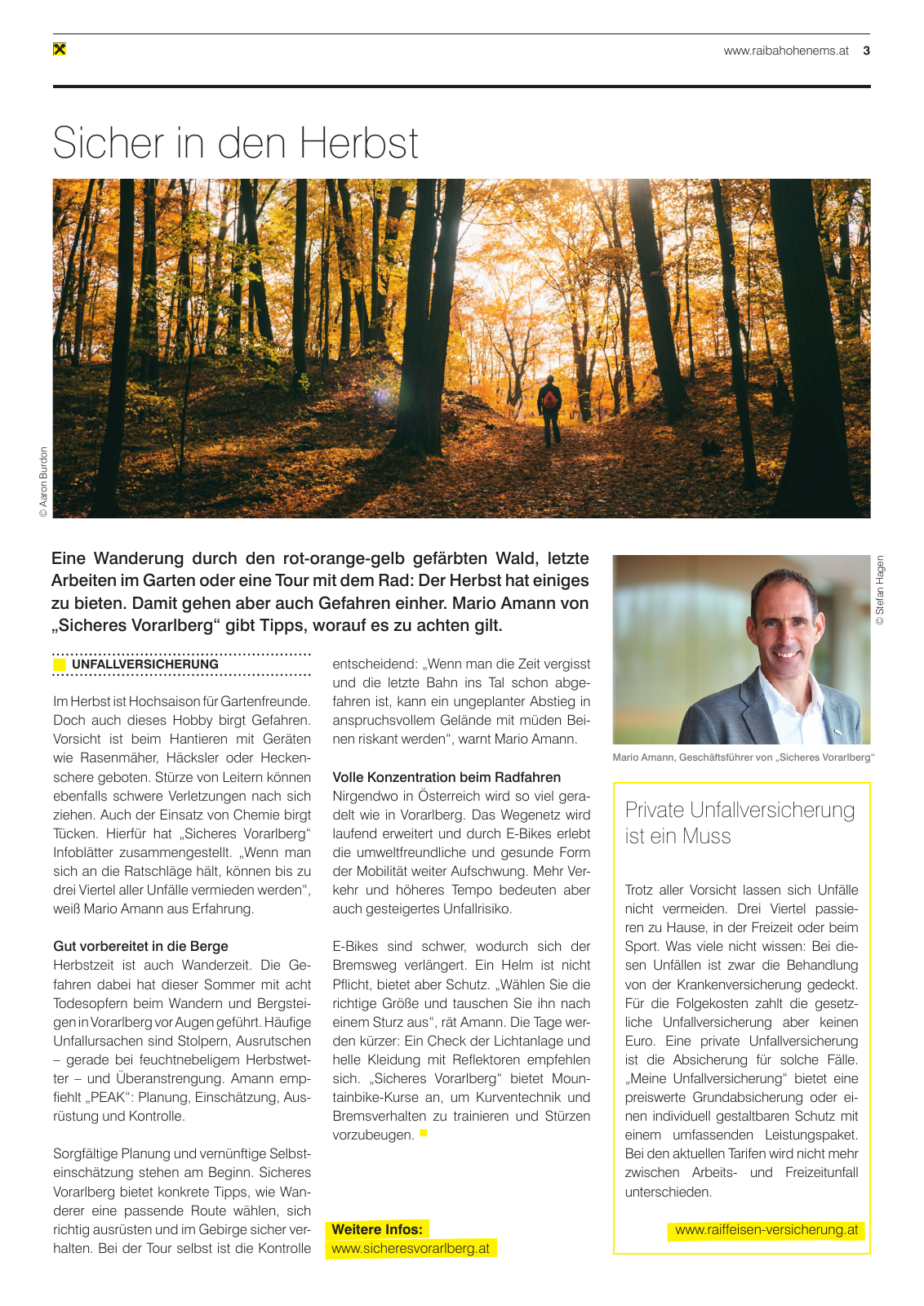 Vorschau Mitgliederzeitung RB Hohenems Mitgliederzeitung Herbst 2019 Seite 3