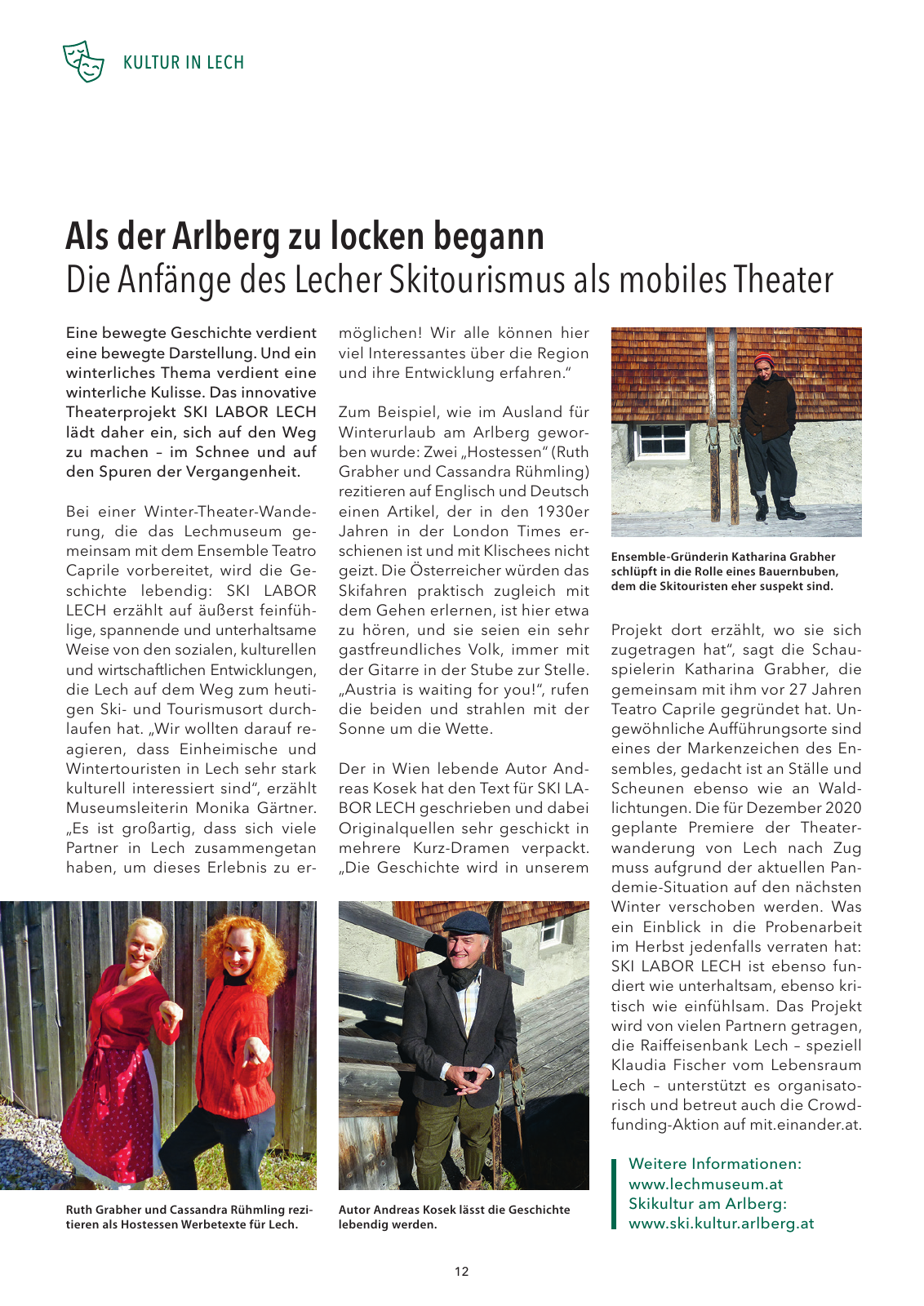 Vorschau Mit.Einander Magazin RB Lech Winter 2020 Seite 12